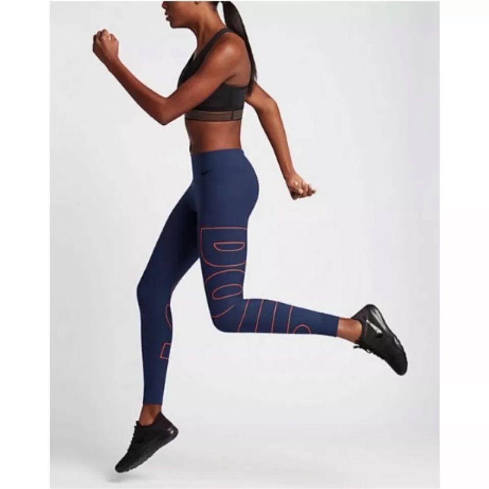 Nike Power Legend Leggings Large Graphic Dri-Fit Size M